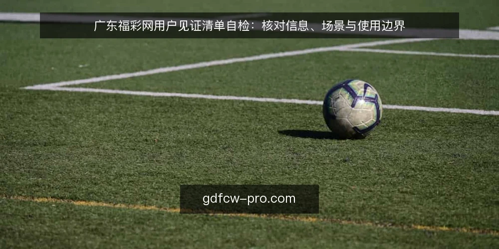 广东福彩网用户见证清单自检：核对信息、场景与使用边界 — 为什么现在做一次见证审计 配图